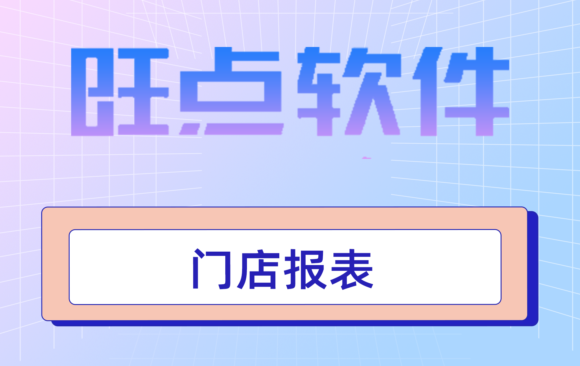 旺点软件 门店报表（视频）